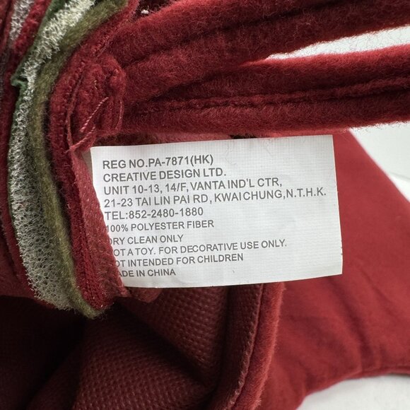 Creative Design Handcrafted Christmas Stocking Moose Design Festive Accents 17" - Picture 6 of 8